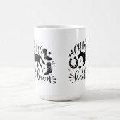 schattige paardenliefhebbers word art Koffie Mok (Center)