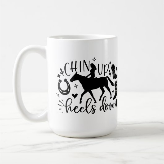 schattige paardenliefhebbers word art Koffie Mok (Links)