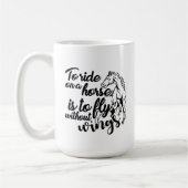 schattige paardenliefhebbers word art Koffie Mok (Links)