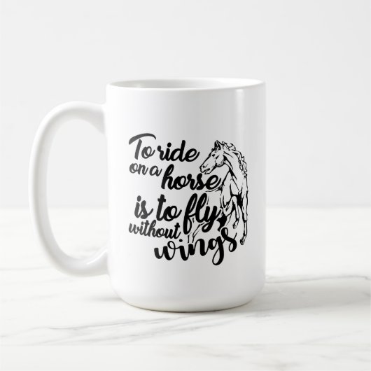 schattige paardenliefhebbers word art Koffie Mok (Links)