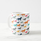 Schattige Paardenpatroon Koffiemok (Voorkant links)