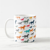Schattige Paardenpatroon Koffiemok (Links)
