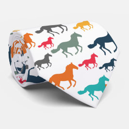 Schattige Paardenpatroon Stropdas