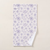 Schattige paars bloemenpatroon bad handdoek (Handdoek)