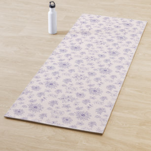 Schattige paars bloemenpatroon yogamat