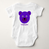 Schattige Paarse Beer Romper (Achterkant)