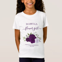 Schattige Paarse Boho Rozen Bloemenmeisje Cadeau B