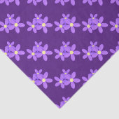 Schattige Paarse Daisy Flower Pattern Tissue Paper Tissuepapier (Detail)