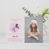 schattige paarse eenhoorn aankondiging (Staand voorkant)