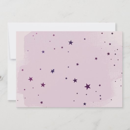 schattige paarse eenhoorn aankondiging (Achterkant)