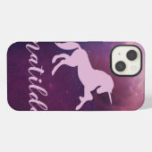 schattige paarse eenhoorn iPhone hoesje (Achterkant horizontaal)