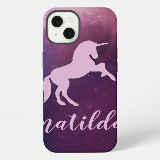 schattige paarse eenhoorn iPhone hoesje (Achterkant)