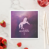 schattige paarse eenhoorn servet (Insitu)