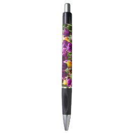 Schattige paarse en gele tulpen pen