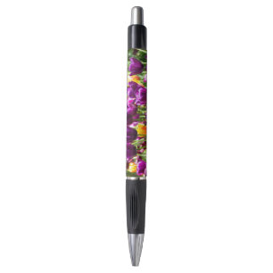 Schattige paarse en gele tulpen pen