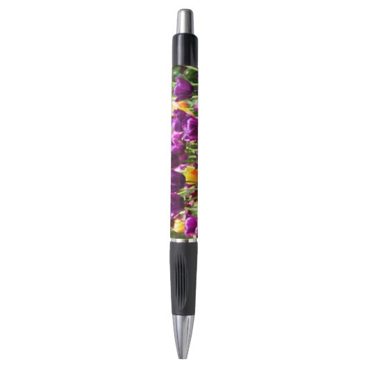 Schattige paarse en gele tulpen   pen (Voorkant Verticaal)