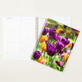 Schattige paarse en gele tulpen planner (Display)