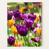 Schattige paarse en gele tulpen planner (Achterkant)