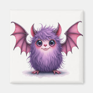 Schattige Paarse en roze monster Magneet
