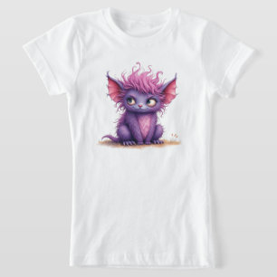 Schattige Paarse en roze monster T-shirt