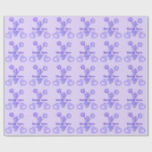 Schattige Paarse gepersonaliseerde Cheer Wrapping  Cadeaupapier (Vlak)