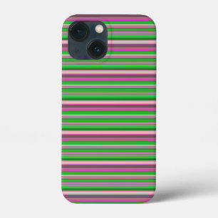 Schattige paarse groene strepen Case-Mate iPhone case