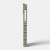 Schattige paarse groene strepen Case-Mate iPhone case (Achterkant / Links)