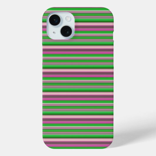 Schattige paarse groene strepen Case-Mate iPhone case (Achterkant)