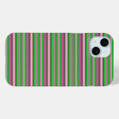 Schattige paarse groene strepen Case-Mate iPhone case (Achterkant (horizontaal))