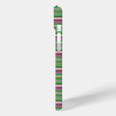 Schattige paarse groene strepen Case-Mate iPhone case (Achterkant / Links)