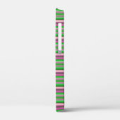 Schattige paarse groene strepen Case-Mate iPhone case (Achterkant / Links)