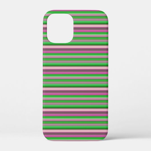 Schattige paarse groene strepen Case-Mate iPhone case (Achterkant)