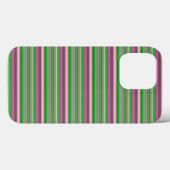 Schattige paarse groene strepen Case-Mate iPhone case (Achterkant (horizontaal))