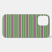 Schattige paarse groene strepen Case-Mate iPhone case (Achterkant (horizontaal))