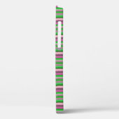 Schattige paarse groene strepen Case-Mate iPhone case (Achterkant / Links)