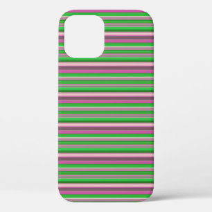Schattige paarse groene strepen Case-Mate iPhone case
