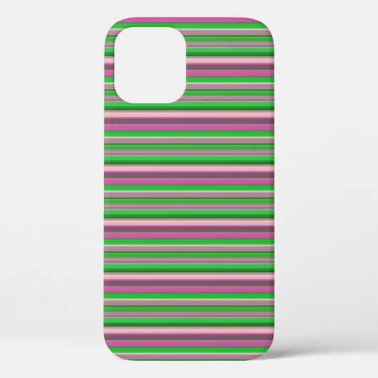 Schattige paarse groene strepen Case-Mate iPhone case (Achterkant)