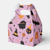 Schattige Paarse Halloween Baby shower Bedankdoosjes (Achterkant)