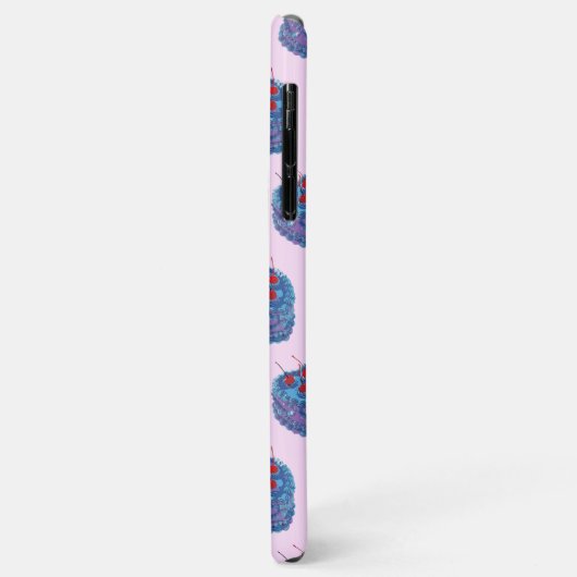 Schattige Paarse hart taart patroon Case-Mate iPhone Case (Achterkant/links)