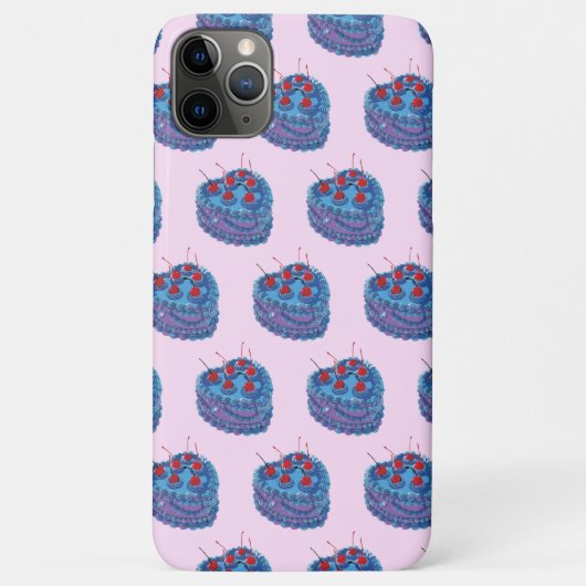 Schattige Paarse hart taart patroon Case-Mate iPhone Case (Achterkant)