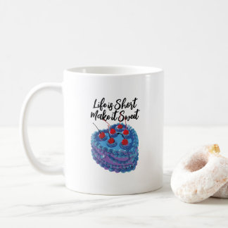 Schattige Paarse hart taart patroon Koffiemok
