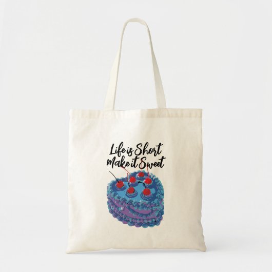 Schattige Paarse hart taart patroon Tote Bag (Voorkant)
