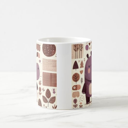 Schattige Paarse Hippo Koffiemok (Center)