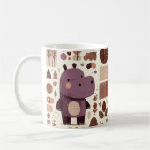 Schattige Paarse Hippo Koffiemok (Links)