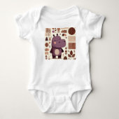 Schattige Paarse Hippo Romper (Voorkant)