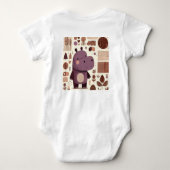 Schattige Paarse Hippo Romper (Achterkant)