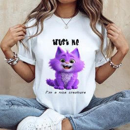 Schattige Paarse Kat | Vertrouw Me, Ik Ben Een Aar T-shirt