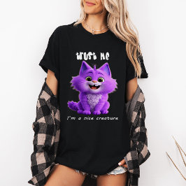 Schattige Paarse Kat | Vertrouw Me, Ik Ben Een Aar T-shirt
