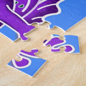 schattige paarse kikker legpuzzel (Zijkant)