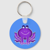 schattige paarse kikker sleutelhanger (Voorkant)